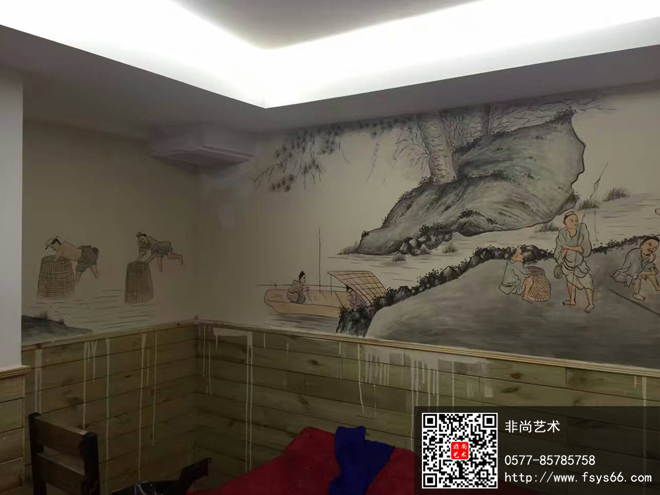浙里香餐厅墙绘案例