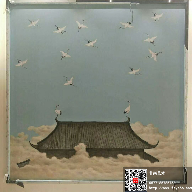 新中式油画定制加工 纯手绘 油画定制！