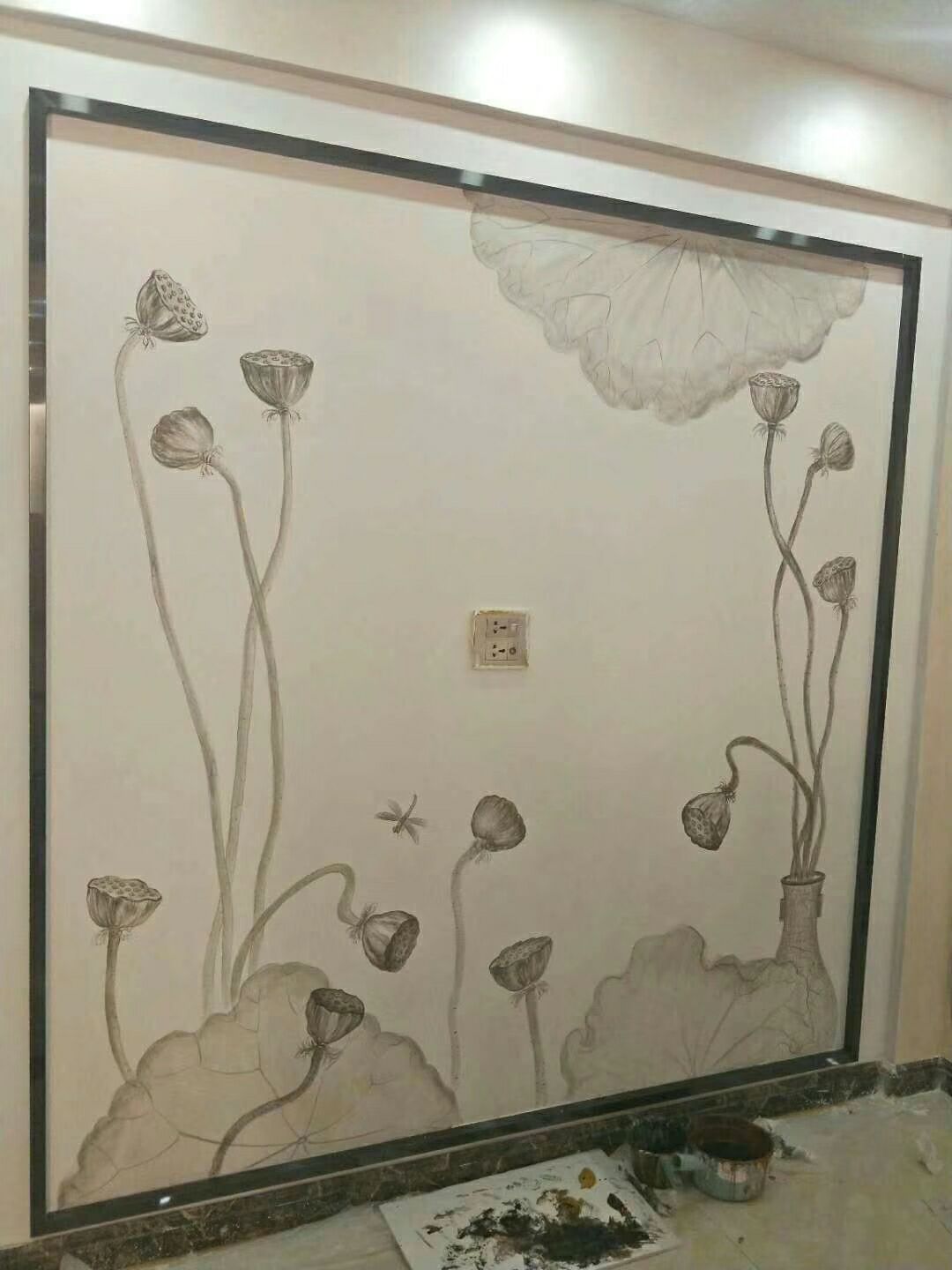 新中式油画定制加工 纯手绘 油画定制！